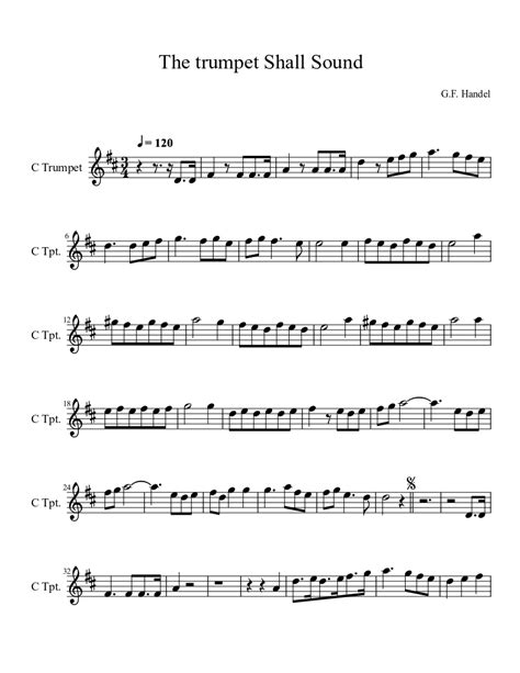 The trumpet Shall Sound Sheet music for Trumpet (Solo) | Musescore.com