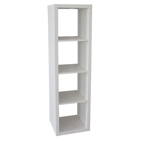 Clever Cube 1 x 4 White Storage Unit | Bunnings Warehouse