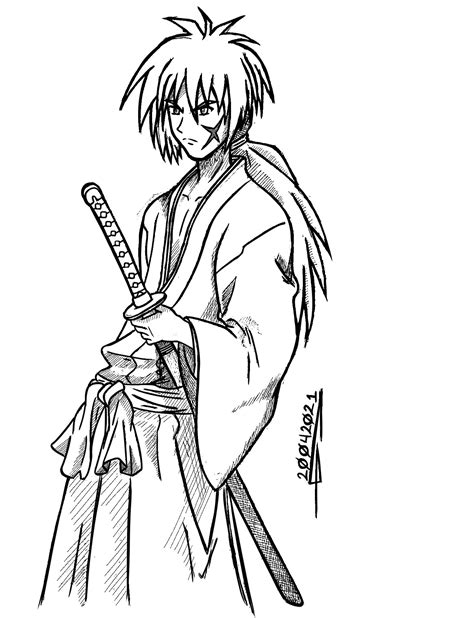 Coloring Pages Rurouni Kenshin