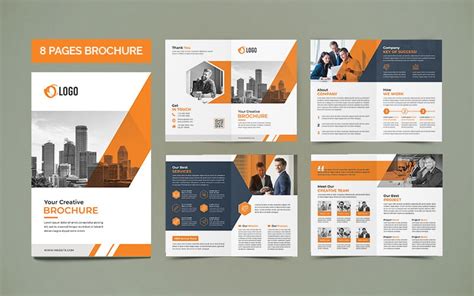 Free Minimal 8 Pages Brochure Template - TemplateMonster