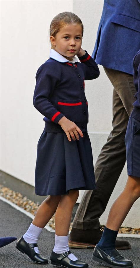 Princess Charlotte Poses For Photos On Her First Day Of School