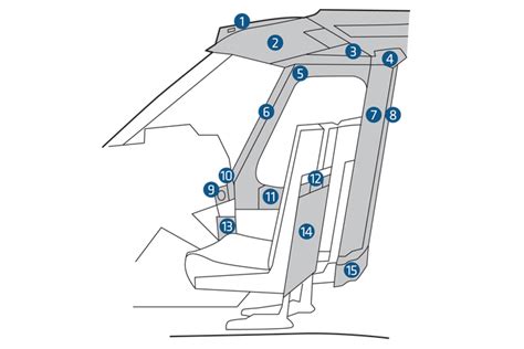 Bell 222, Interior Trim - Front Section - Aero Access