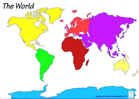 Printable Map Of Oceans And Continents - Free Printable Maps