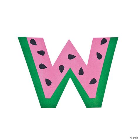 “W Is For Watermelon” Lowercase Letter W Craft Kit - Discontinued