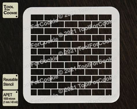 Brick Pattern Stencil | Etsy