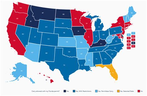 Reciprocity States – Florida Gun Pros