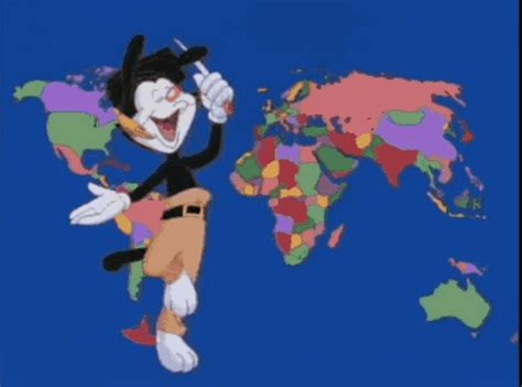 Animaniacs World Countries Map