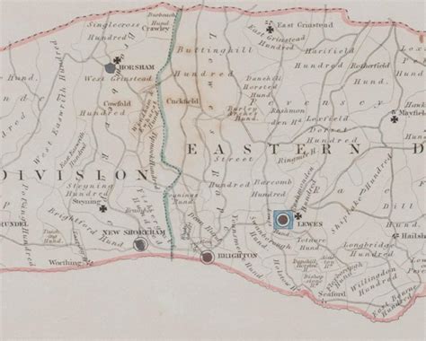 Map of Sussex | British Antique Dealers' Association