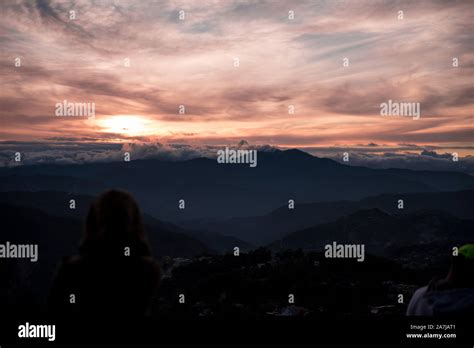 Sunrise watching at Mines View Park, Baguio, Philippines Stock Photo ...