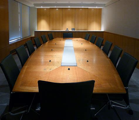 Shorenstein Boat Shaped Boardroom Table | Paul Downs Cabinetmakers