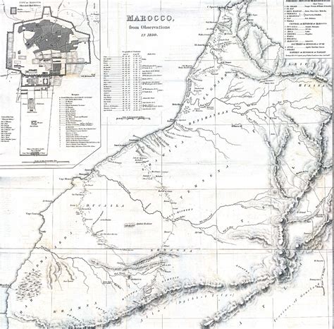 Mapa del Sultanato de Marruecos (1831) - Mapas Milhaud