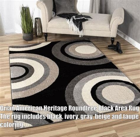 Orian American Heritage Roundtree Black Area Rug | Area rugs, Rugs, Black area rugs