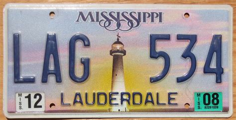 2008 Mississippi vg+ | Automobile License Plate Store: Collectible ...