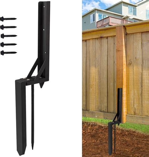 VANROUG Fence Post Repair Kit Heavy Duty Fixer Anchor Ground Spike,Fence Post Support Stake for ...