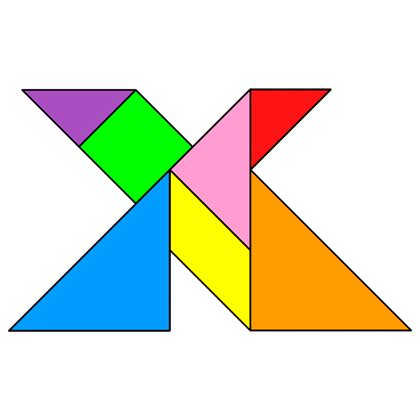 the letter k is made up of different colors and shapes, including two ...
