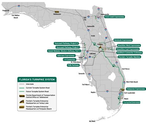 Florida Turnpike Map With Exits - World Time Zone Map