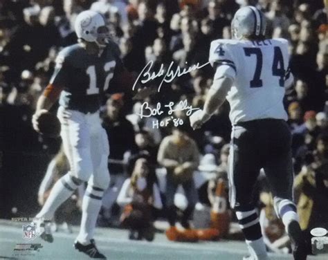 Bob Griese & Bob Lilly Autographed/Signed 16×20 Photo Super Bowl VI JSA ...