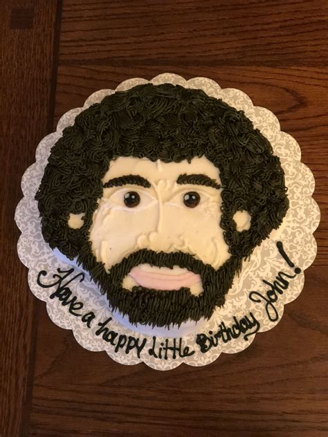 Bob Ross Birthday Cake Made By Katie Miller | Bob ross birthday, Bob ...