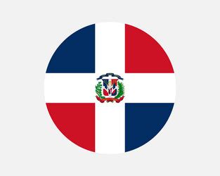 Dominican republic flag isolated wave Royalty Free Vector