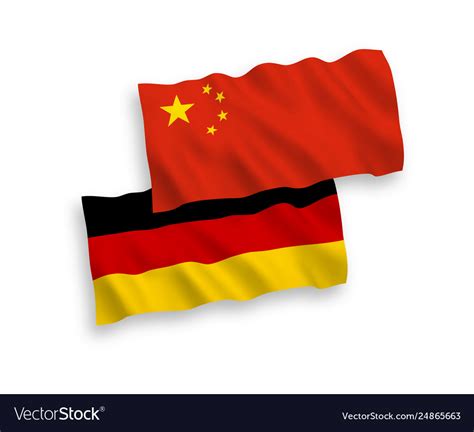 Flags germany and china on a white background Vector Image