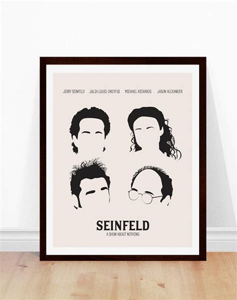 Seinfeld Print Seinfeld Poster Minimalist Portrait Art