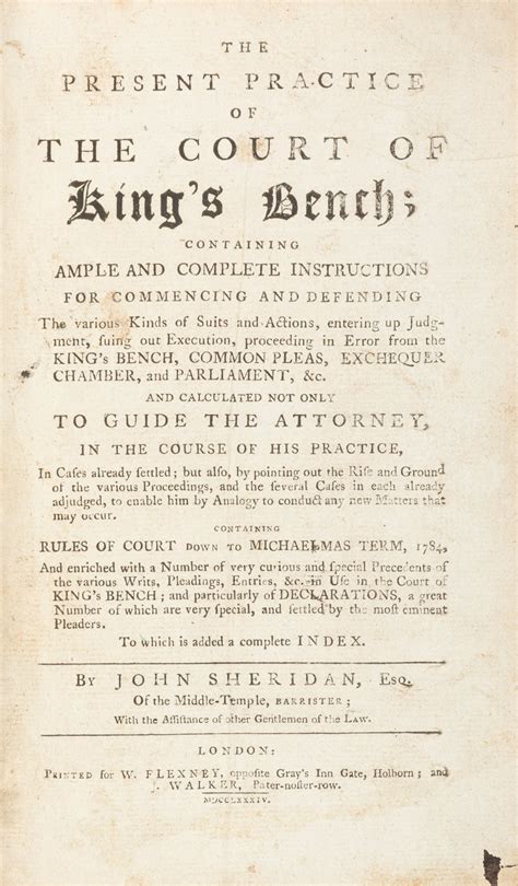 The Present Practice of the Court of King's Bench, Containing... | John ...