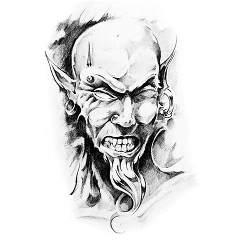 Sketch Of Tatto Art, Devil Stock Photography - Image: 17128612