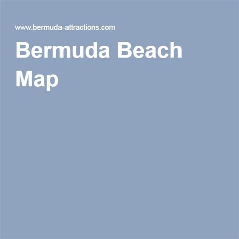 Bermuda Beach Map | Bermuda beaches, Bermuda, Beach