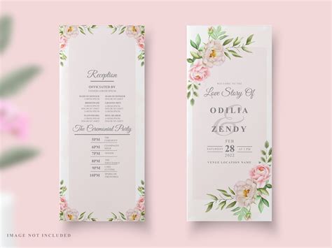 Wedding Card Set Peony Watercolor Design Graphic by Agnetart · Creative Fabrica