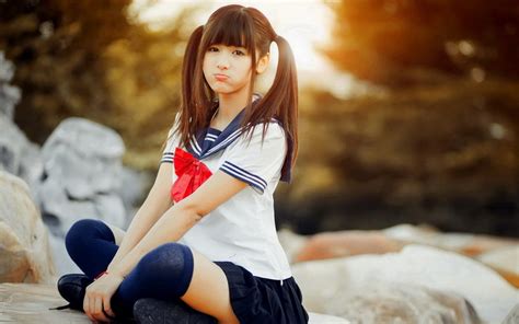 Asian, Women, School Uniform, Cosplay Wallpapers HD / Desktop and ...