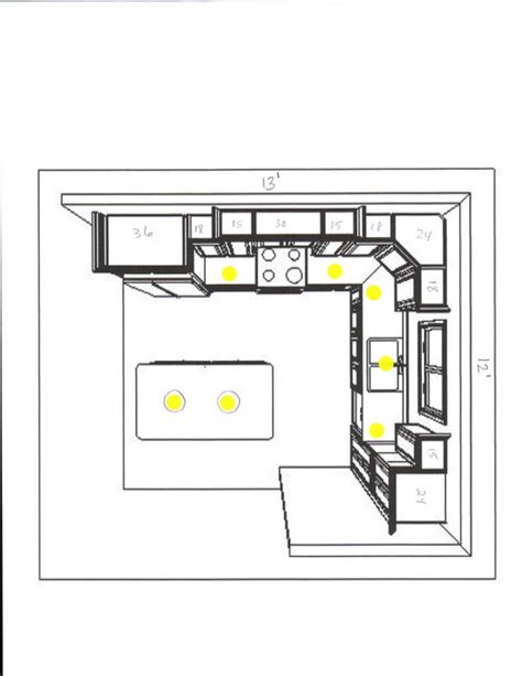 Kitchen recessed lighting layout