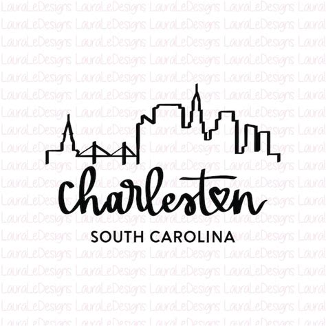 Charleston SC Skyline SVG File Digital Download - Etsy