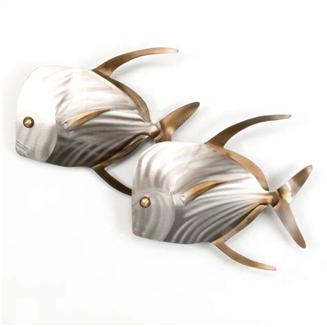 Lookdown Fish Pair Metal Wall Sculpture- MM166