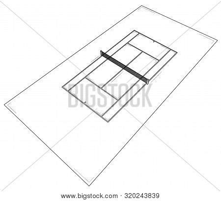 Empty Tennis Court Vector & Photo (Free Trial) | Bigstock