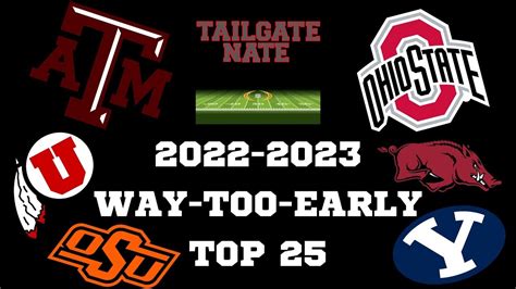 2022-2023 Way-Too-Early College Football Top 25 Poll