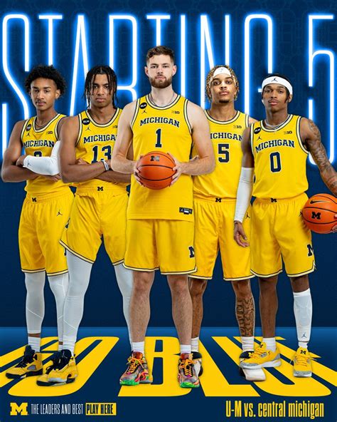 Maize n Brew on Twitter: "Same starting 5 for Michigan that we’ve seen ...