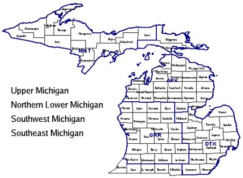 Michigan Upper Peninsula Zip Code Map