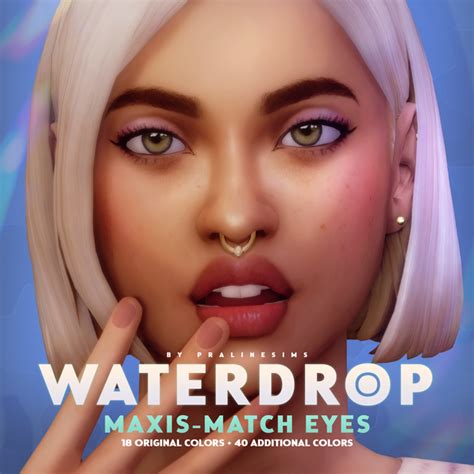 WATERDROP Maxis-Match Eyes | Pralinesims | Sims, The sims 4 skin, Sims 4 cc eyes