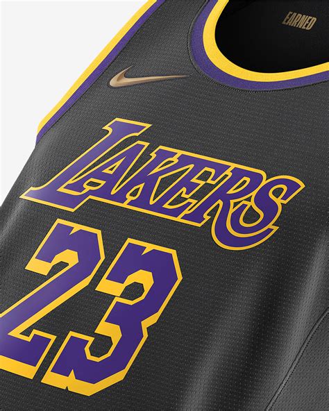 LeBron James Lakers Earned Edition Men's Nike NBA Swingman Jersey. Nike JP