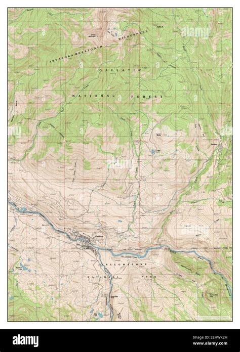 Gardiner, Montana, map 1986, 1:24000, United States of America by Timeless Maps, data U.S ...