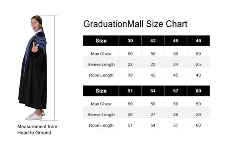 Oak Hall Graduation Gown Size Chart | Portal.posgradount.edu.pe