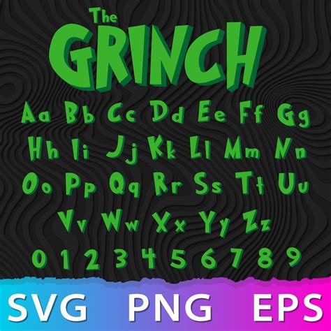 Grinch Font SVG, Grinch Alphabet svg, Grinch svg, Grinch Fon - Inspire ...