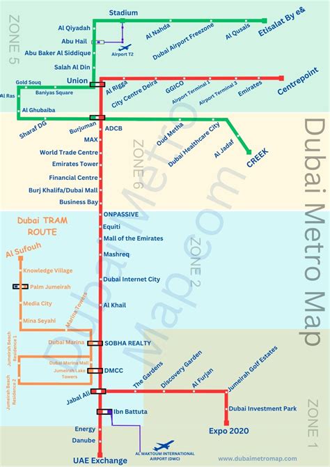 Dubai Metro Map 2024 | Stations, Route & Timings