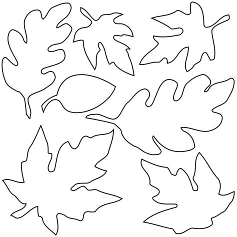 fall leaf clipart black and white - Clip Art Library
