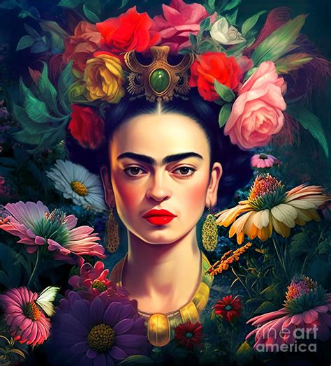 Frida Kahlo Self Portrait Canvas Print, 60% OFF