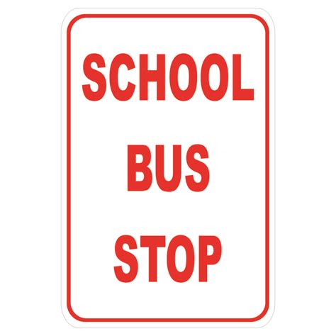 School Bus Stop aluminum sign - Winmark Stamp & Sign - Stamps and Signs