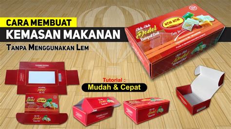 Desain Kemasan Makanan Simple Tanpa Lem - TUTORiduan.com