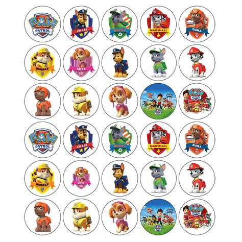 PAW PATROL CUPCAKE TOPPERS