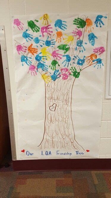 Friendship tree | Friendship crafts, Hand print tree, Preschool lesson plans