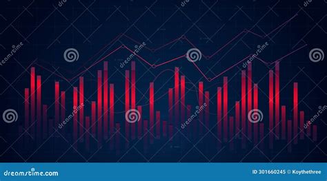 Red Abstract Financial Chart with Uptrend Line Graph and Numbers in ...